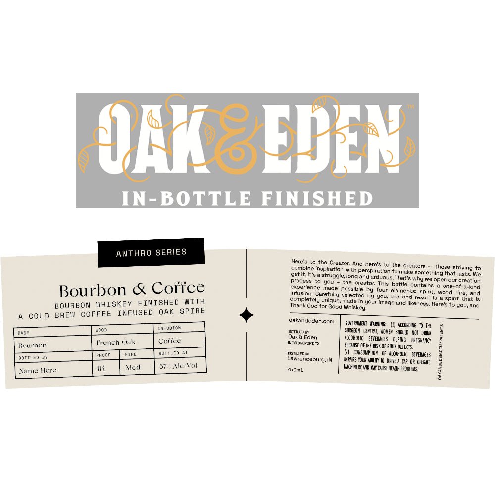 Oak & Eden Anthro Series Bourbon & Coffee Bourbon Oak & Eden   