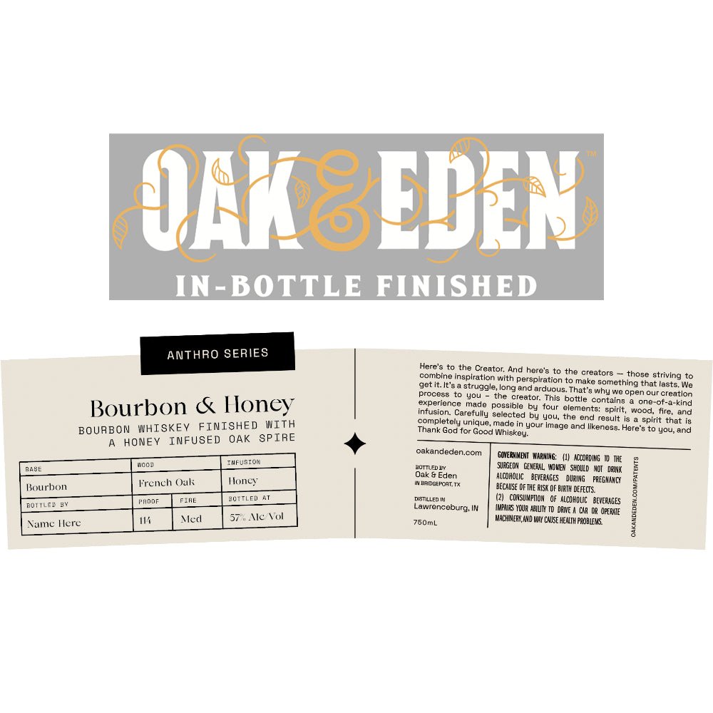 Oak & Eden Anthro Series Bourbon & Honey Bourbon Oak & Eden   