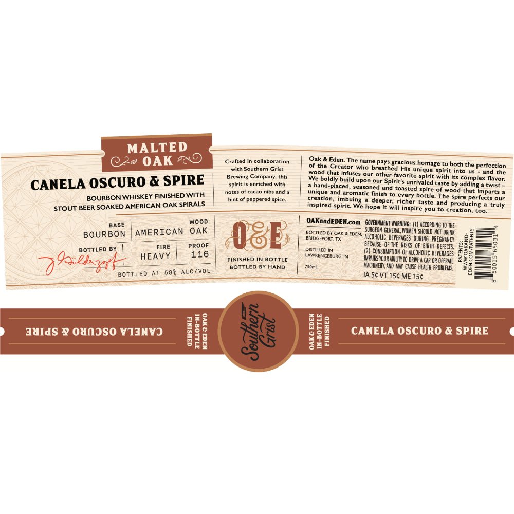 Oak & Eden Canela Oscuro & Spire Bourbon Bourbon Oak & Eden   