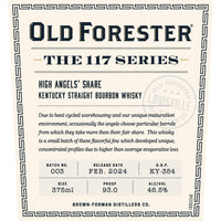 Thumbnail for Old Forester 117 Series High Angels’ Share 2024 Release Bourbon Old Forester   
