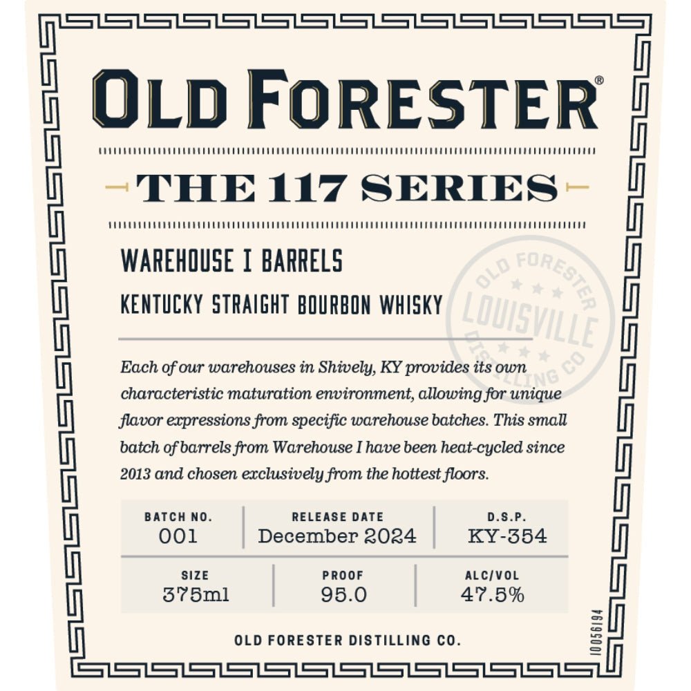 Old Forester 117 Series Warehouse I Kentucky Straight Bourbon - BuyMyLiquor