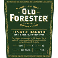Thumbnail for Old Forester Single Barrel Rye Rye Whiskey Old Forester   