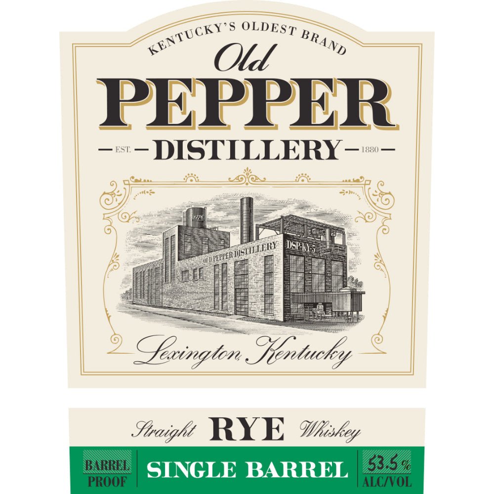 Old Pepper Single Barrel Barrel Proof Rye Rye Whiskey James E. Pepper   