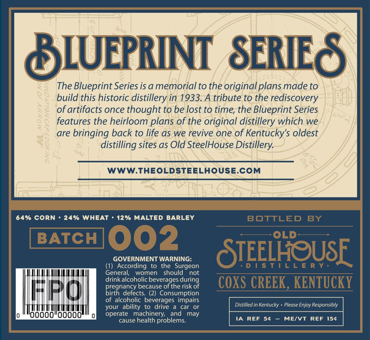 Old SteelHouse Blueprint Series 5 Year Kentucky Straight Bourbon Whiskey - Main Street Liquor