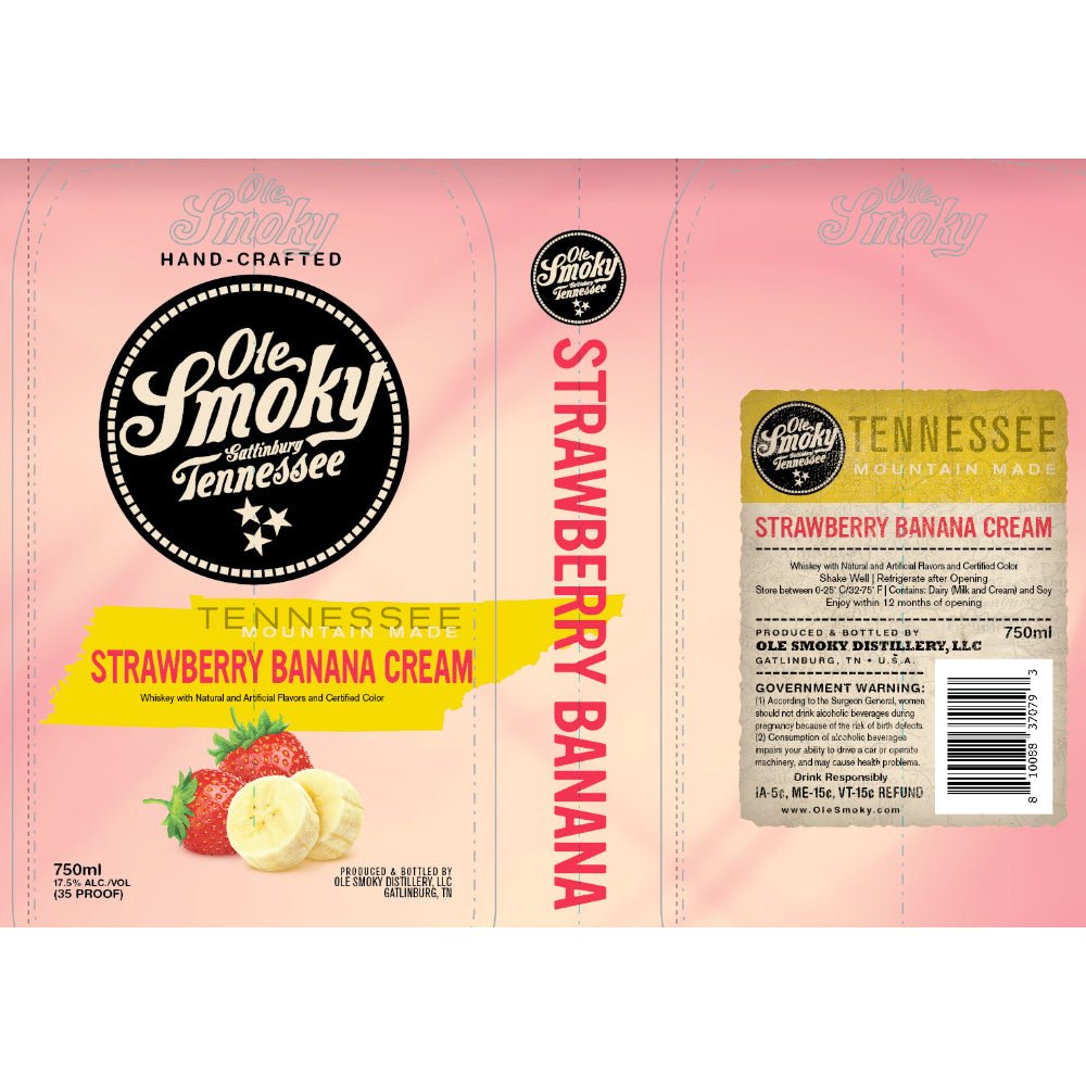 Ole Smoky Strawberry Banana Cream Whiskey American Whiskey Ole Smoky   