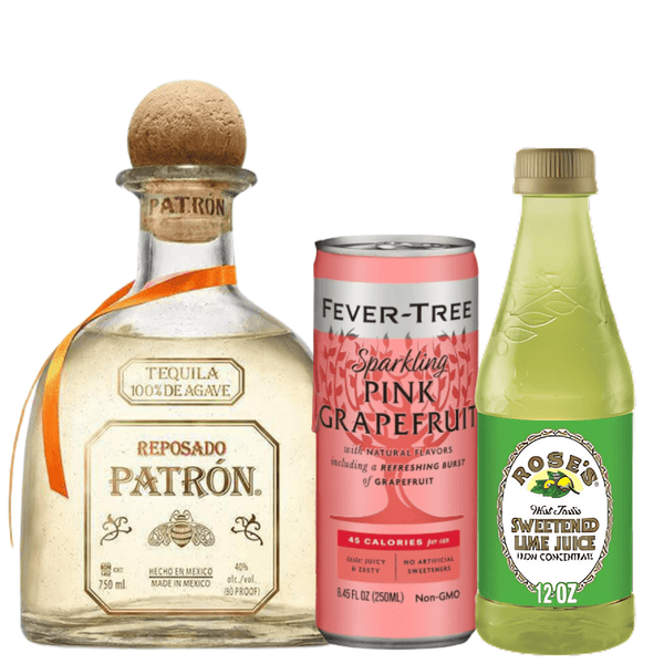 Paloma Cocktail Kit: Patrón Reposado, Rose's Lime Juice, Fever