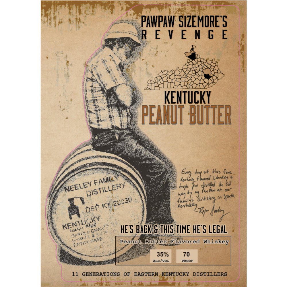 Pawpaw Sizemore’s Revenge Kentucky Peanut Butter Whiskey American Whiskey Neeley Family Distillery   
