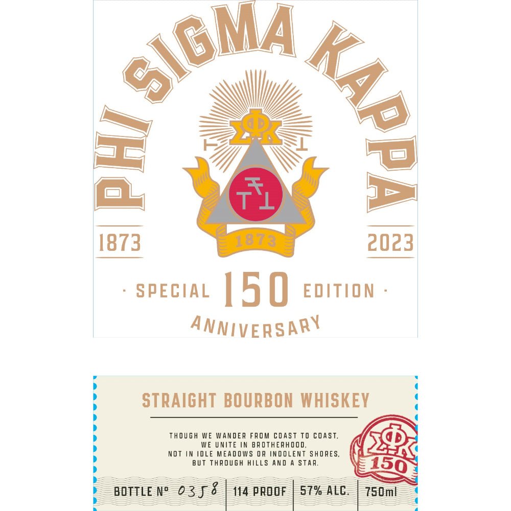 Phi Sigma Kappa 150th Anniversary Edition Straight Bourbon Bourbon Crowded Barrel Whiskey Co.   