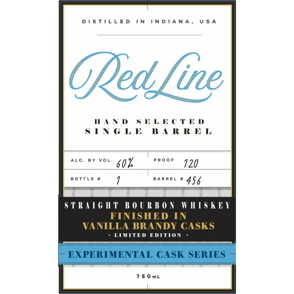 Red Line Experimental Cask Bourbon Finished in Vanilla Brandy Casks Bourbon Red Line   