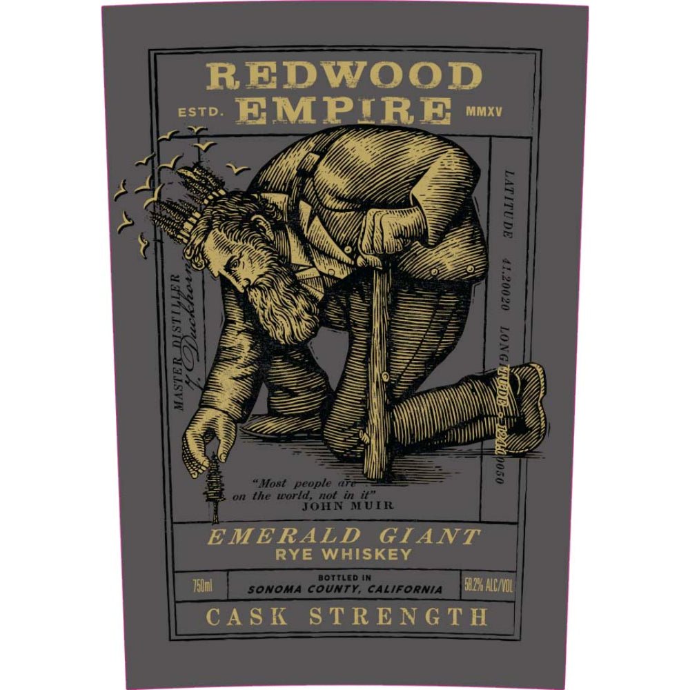 Redwood Empire Emerald Giant Cask Strength Rye Rye Whiskey Redwood Empire Whiskey   