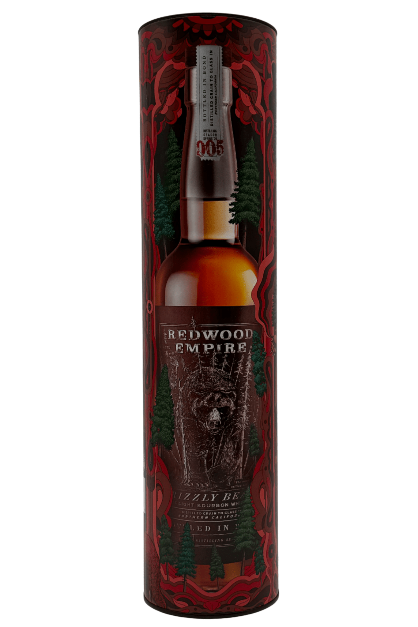 Redwood Empire Grizzly Beast Bottled in Bond Straight Bourbon Whiskey Batch 005 2025 Release Redwood Empire Whiskey