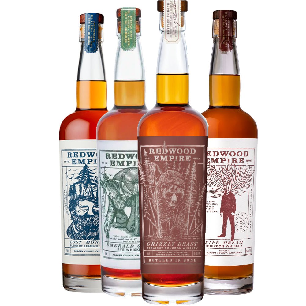 Redwood Empire Grizzly Beast Straight Bourbon Whiskey Bundle Bourbon Redwood Empire Whiskey   