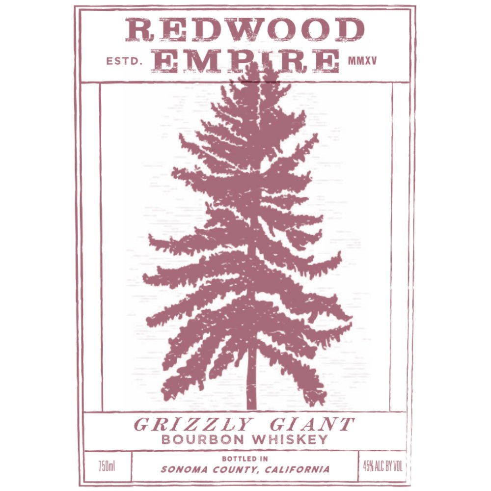 Redwood Empire Grizzly Giant Bourbon Bourbon Redwood Empire Whiskey   