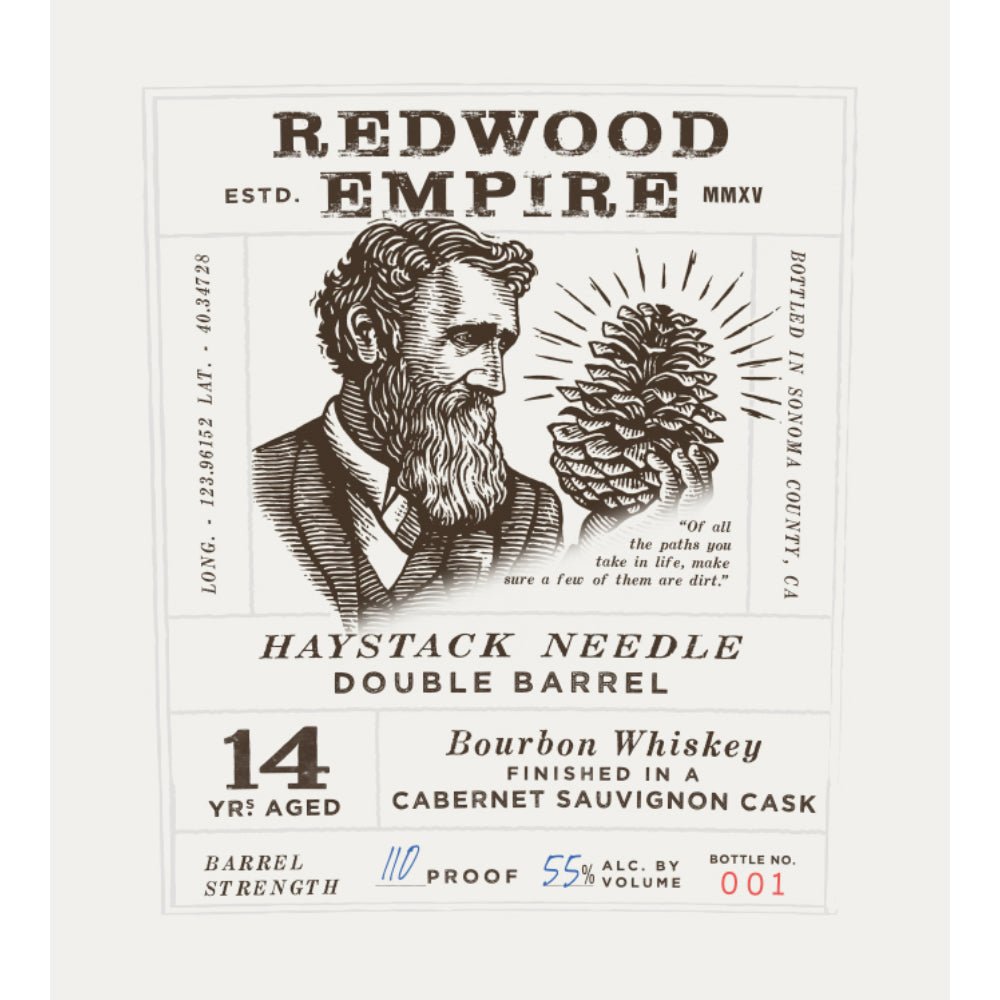 Redwood Empire Haystack Needle 14 Year Old Bourbon Finished in a Cabernet Sauvignon Cask Bourbon Redwood Empire Whiskey   