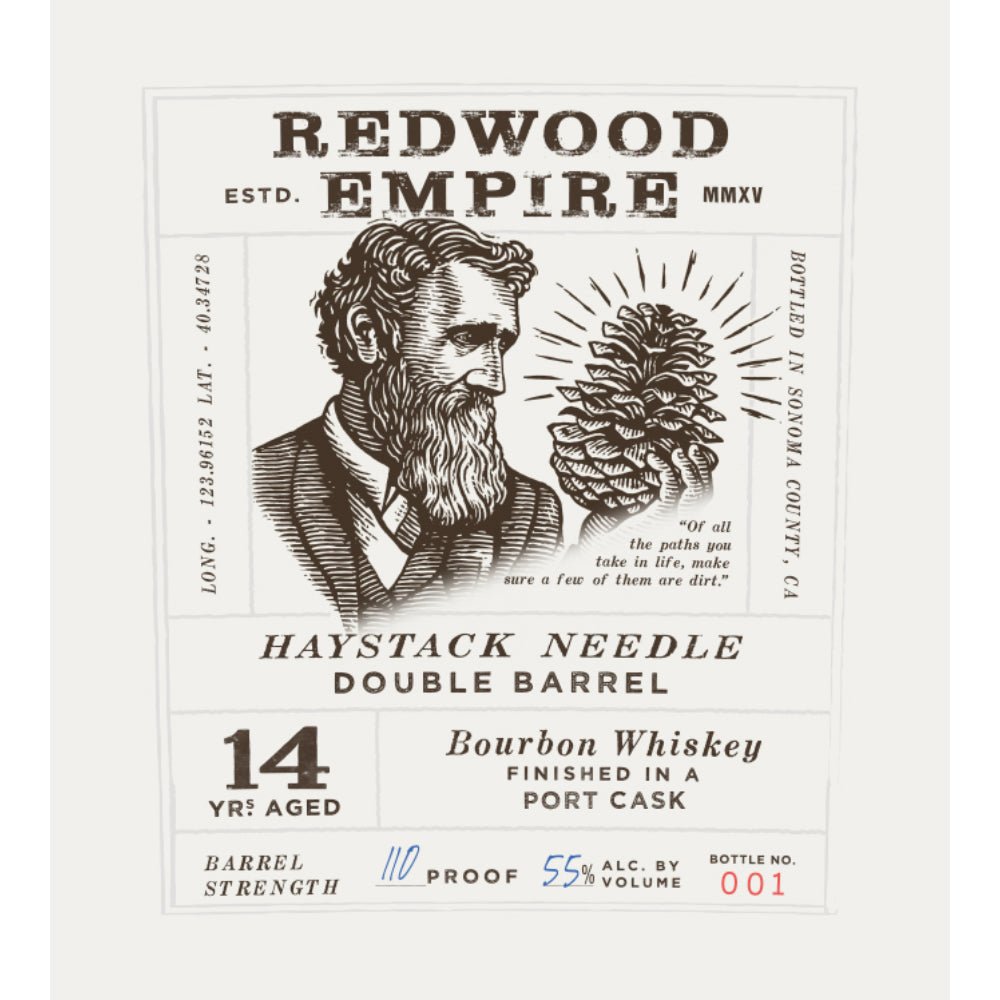Redwood Empire Haystack Needle 14 Year Old Bourbon Finished in a Port Cask Bourbon Redwood Empire Whiskey   