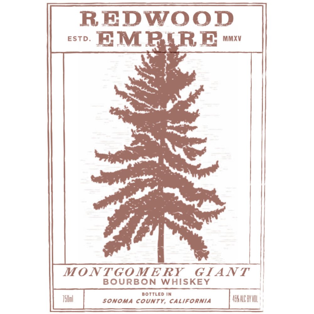 Redwood Empire Montgomery Giant Bourbon Bourbon Redwood Empire Whiskey   