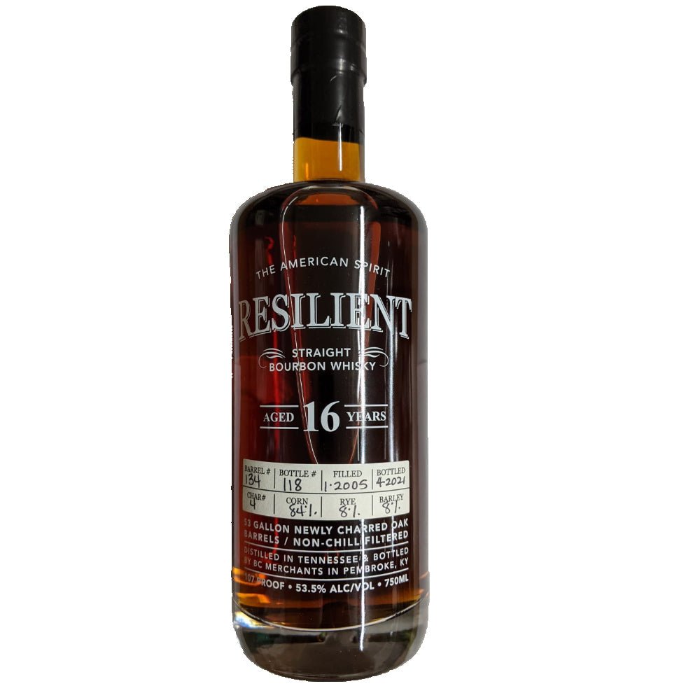 Resilient 16 Year Old Single Barrel Bourbon Barrel #134 Bourbon Resilient Bourbon   