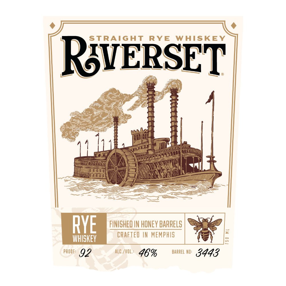 Riverset Straight Rye Finished in Honey Barrels  B.R. Distilling Company   
