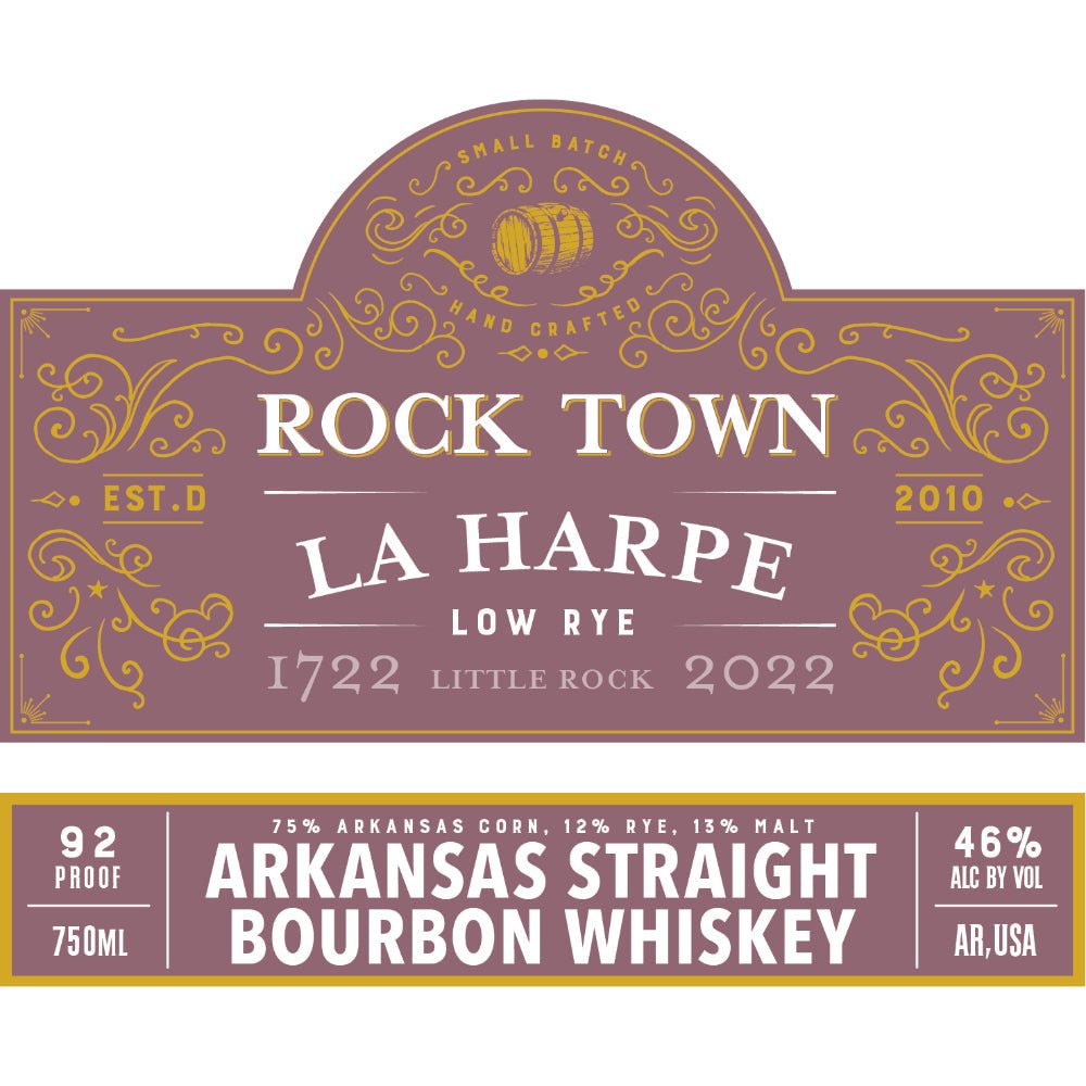 Rock Town La Harpe Arkansas Straight Bourbon Bourbon Rock Town Distillery   