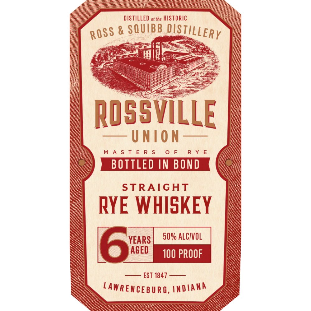 Rossville Union 6 Year Old Bottled in Bond Straight Rye Rye Whiskey Rossville Union   