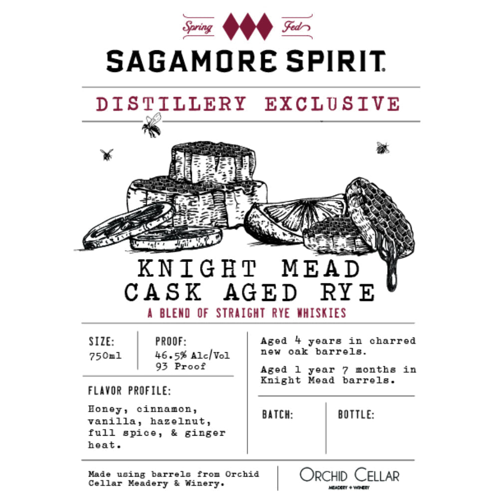 Sagamore Spirit Distillery Exclusive Knight Mead Cask Aged Rye Rye Whiskey Sagamore Spirit   