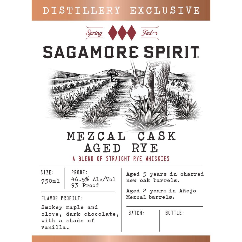 Sagamore Spirit Mezcal Cask Aged Rye Rye Whiskey Sagamore Spirit   