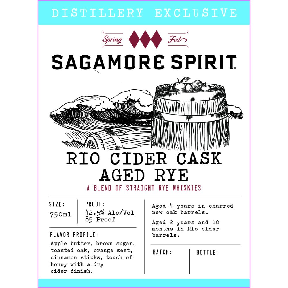 Sagamore Spirit Rio Cider Cask Aged Rye Rye Whiskey Sagamore Spirit   
