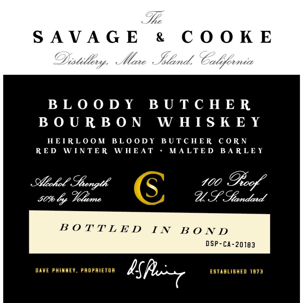 Savage & Cooke Bottled in Bond Bloody Butcher Bourbon Bourbon Savage & Cooke   