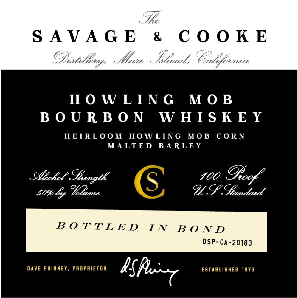 Savage & Cooke Bottled in Bond Howling Mob Bourbon Bourbon Savage & Cooke   