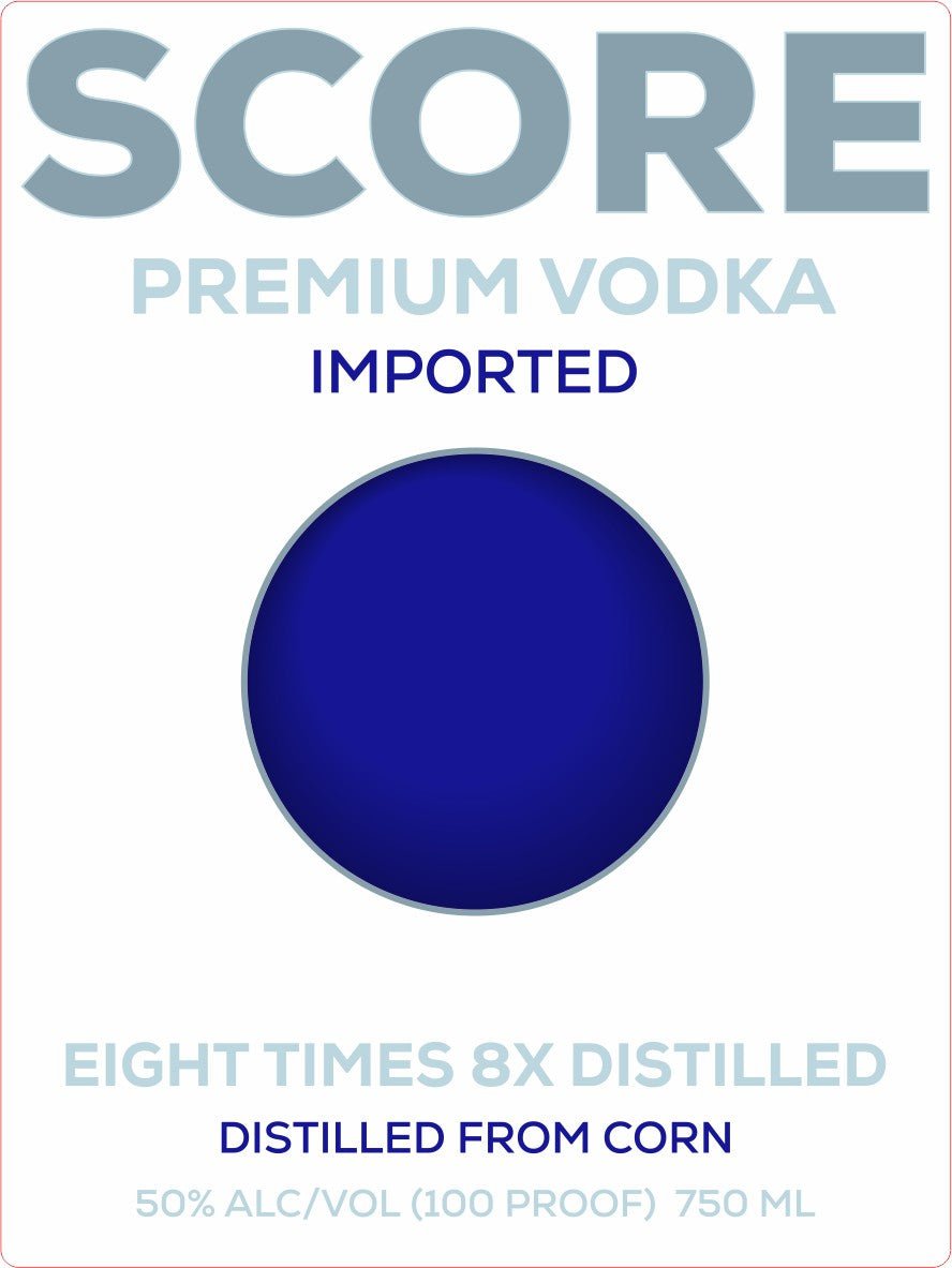 Score One Premium Vodka Imported 8X Distilled 750mL - Main Street Liquor