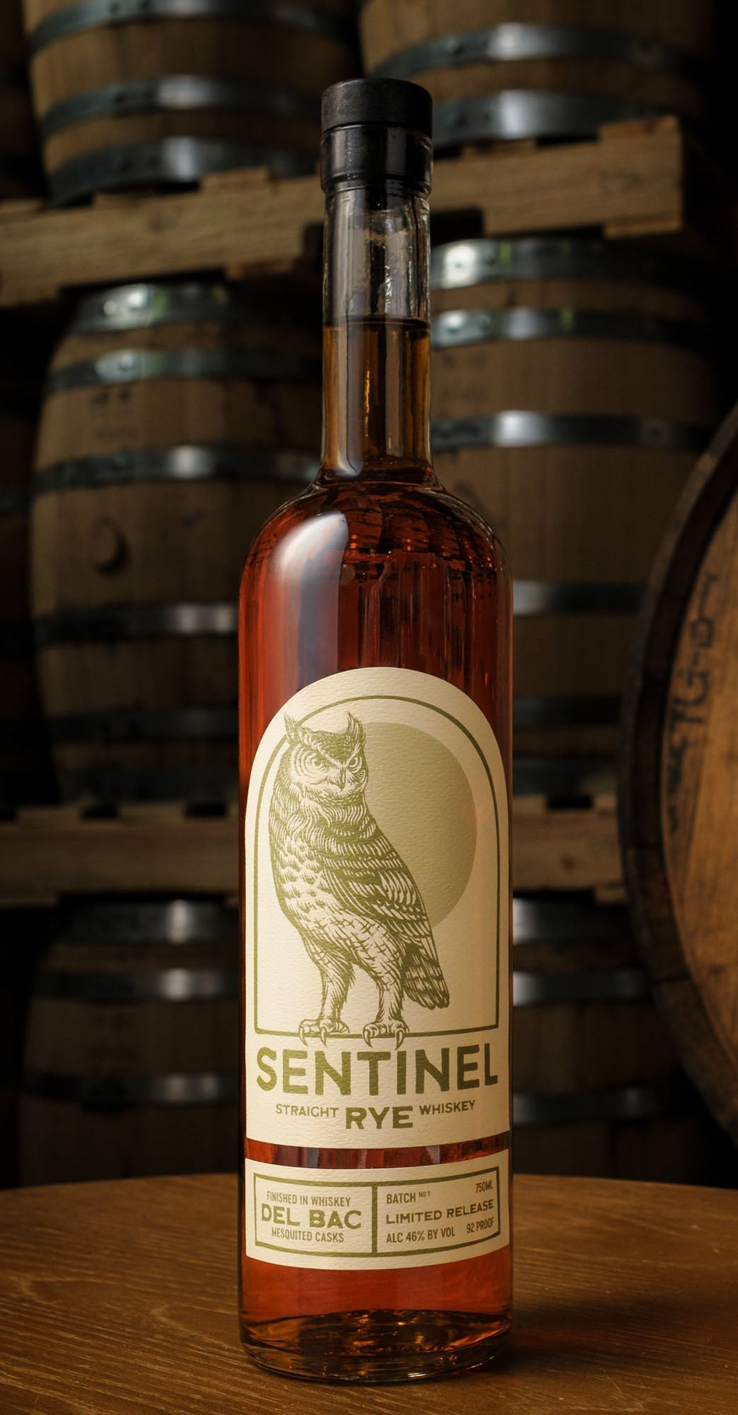 Sentinel Rye Finished in Whiskey Del Bac Mesquited Casks Rye Whiskey Whiskey Del Bac   