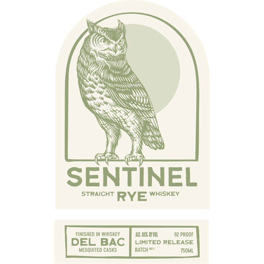 Sentinel Rye Finished in Whiskey Del Bac Mesquited Casks Rye Whiskey Whiskey Del Bac   