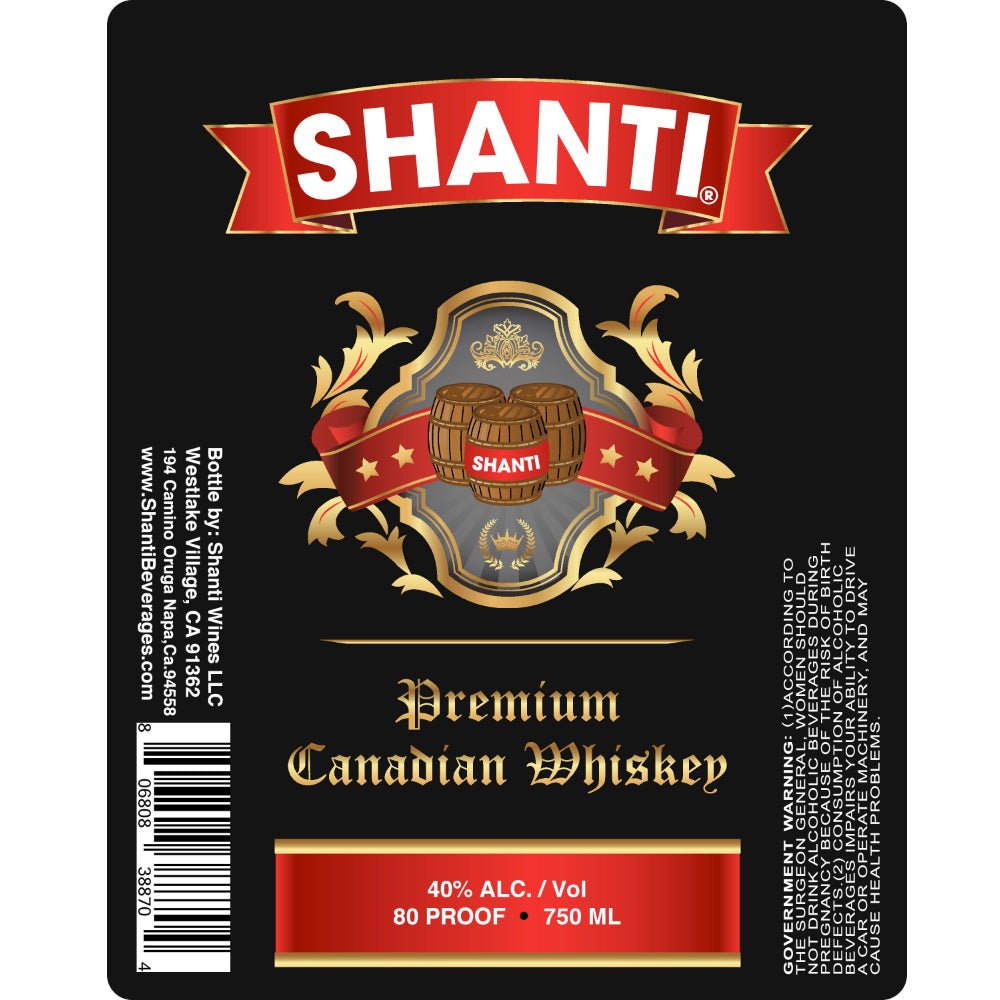 Shanti Premium Canadian Whiskey Canadian Whisky Shanti   