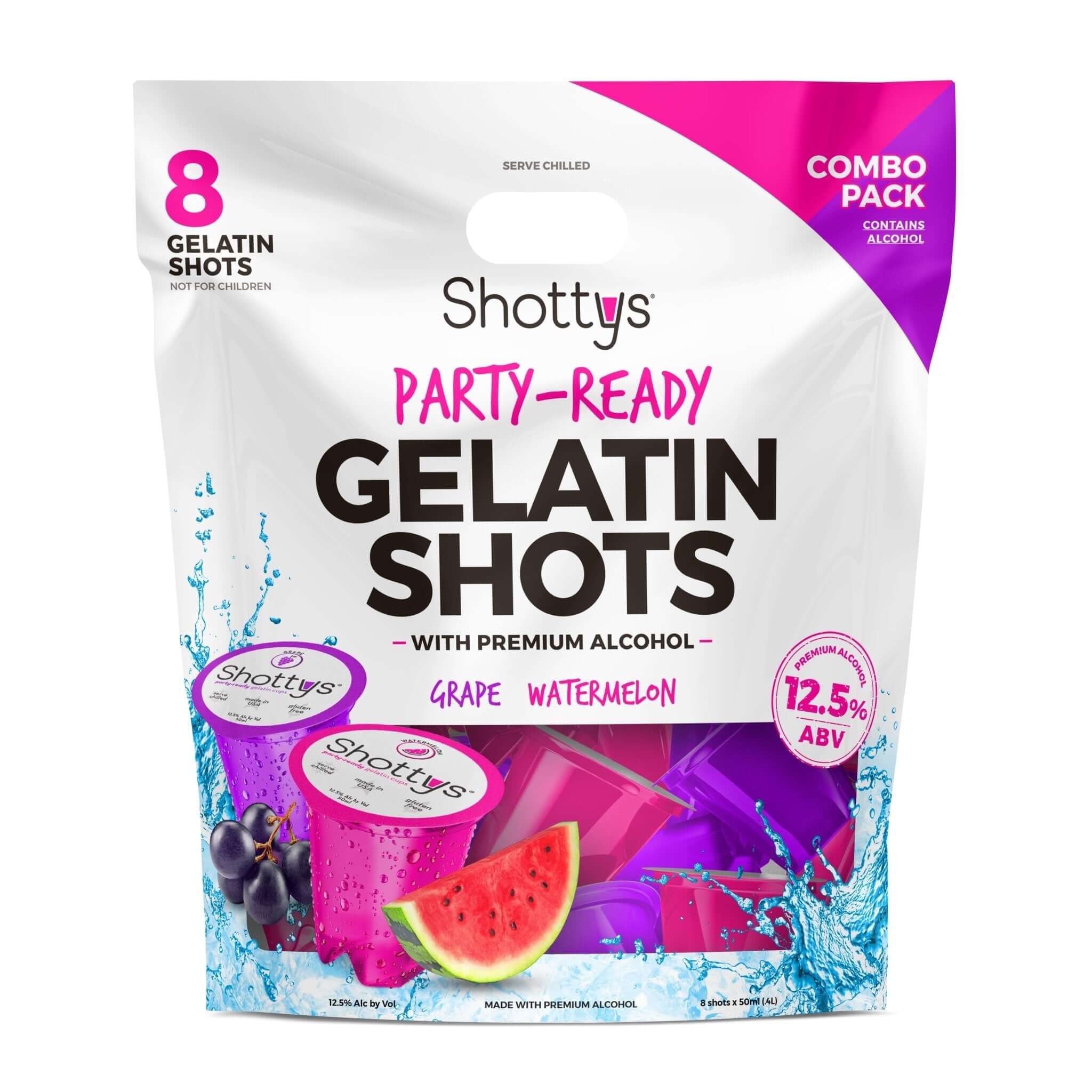 Shottys Grape/Watermelon Gelatin Shots (8 shots) - Main Street Liquor
