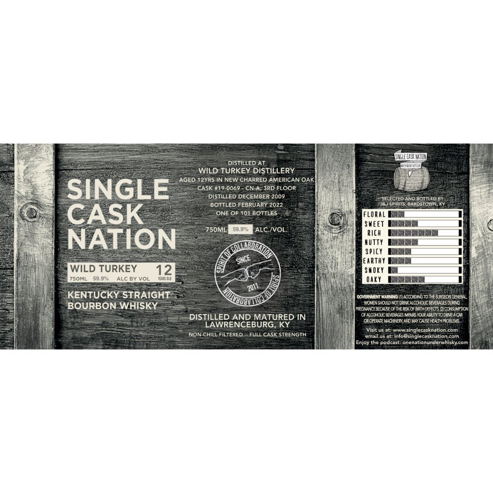 Single Cask Nation Wild Turkey 12 Year Old Bourbon - Main Street Liquor
