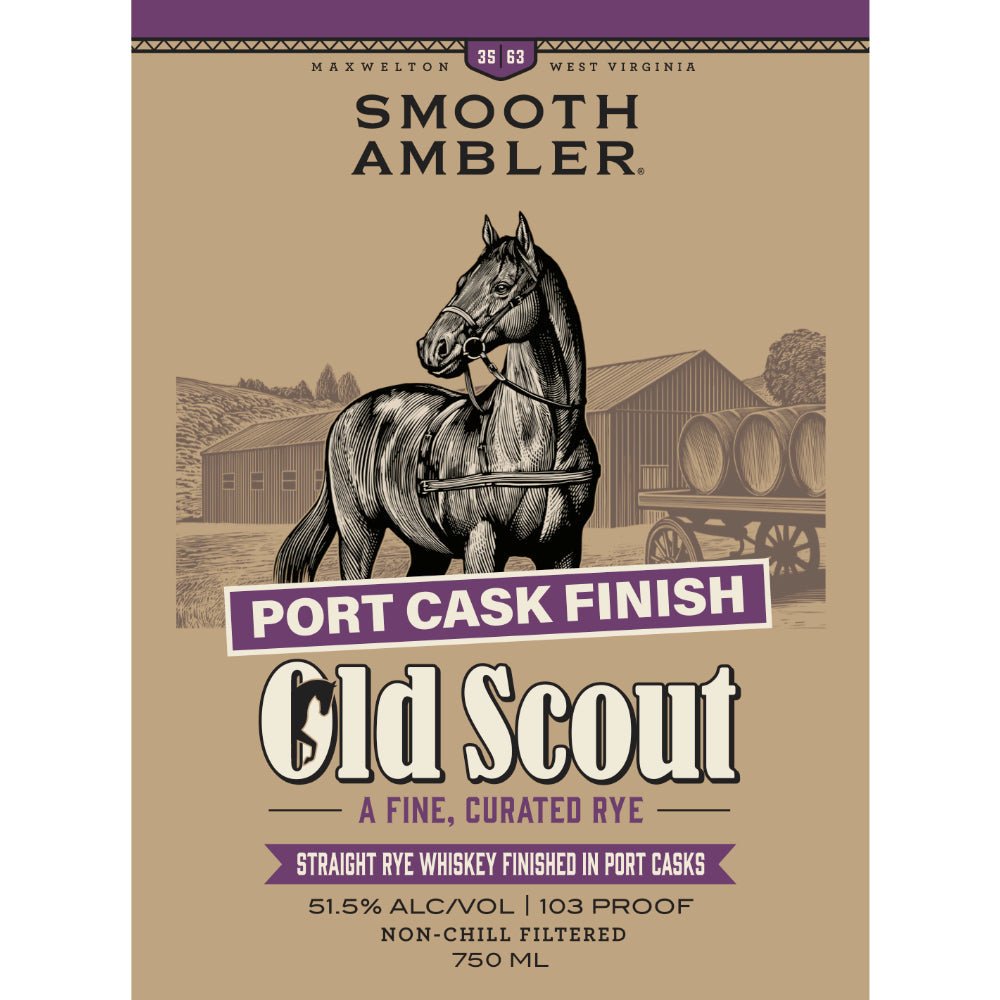 Smooth Ambler Old Scout Port Cask Finished Straight Rye Rye Whiskey Smooth Ambler   