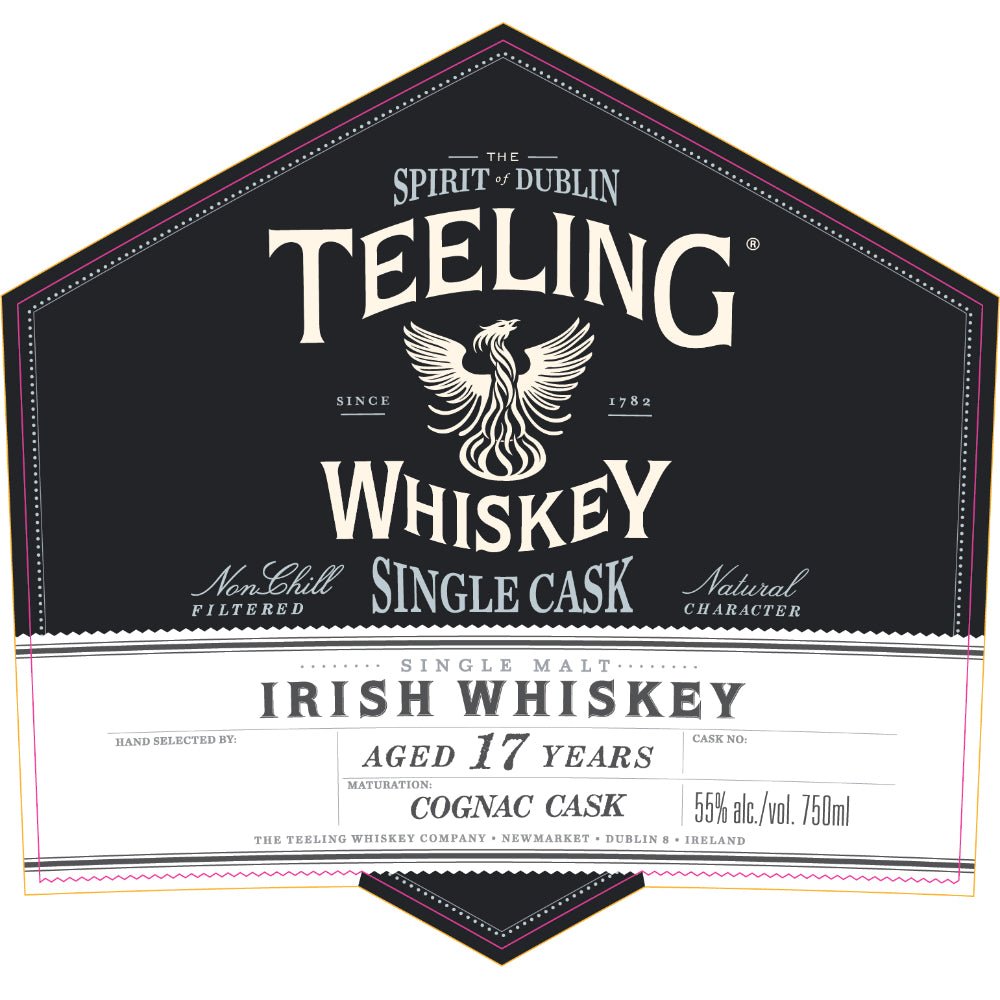 Teeling Single Cask Irish Whiskey 17 Year Old Cognac Cask Whiskey Teeling Whiskey   