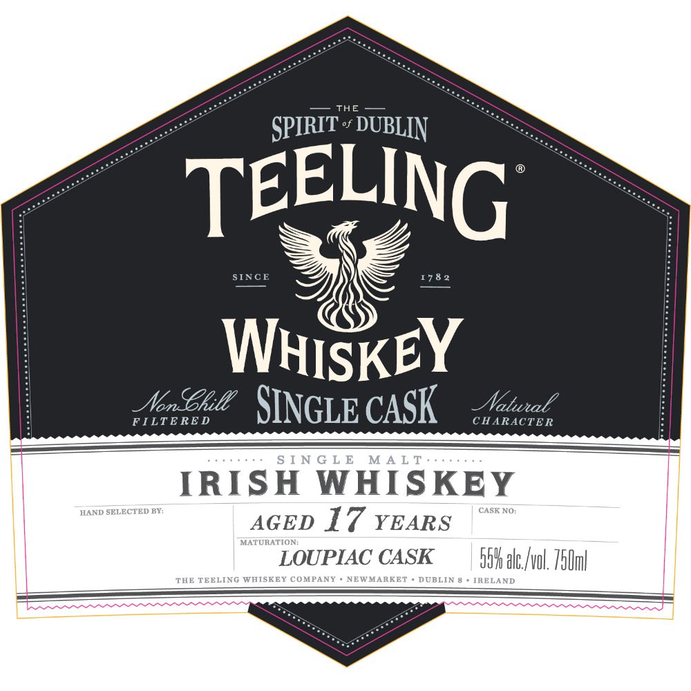 Teeling Single Cask Irish Whiskey 17 Year Old Loupiac Cask Whiskey Teeling Whiskey   