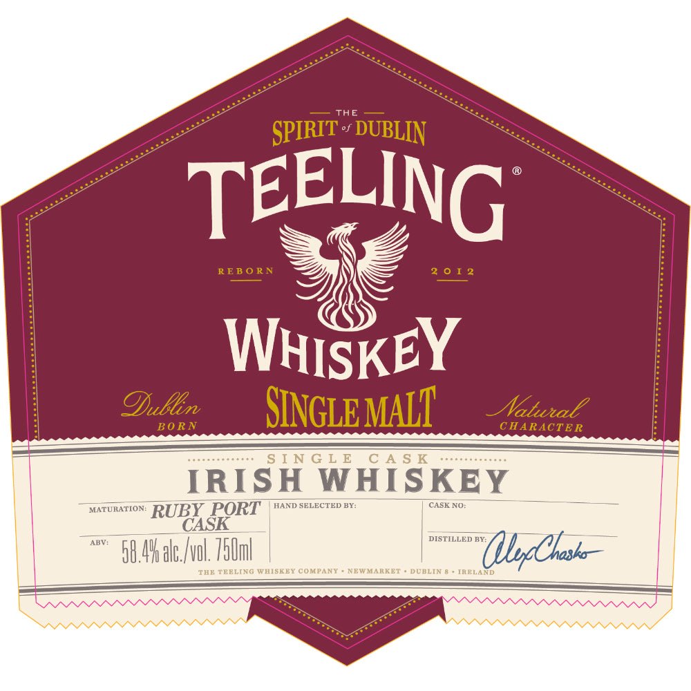Teeling Single Malt Irish Whiskey Ruby Port Cask Whiskey Teeling Whiskey   