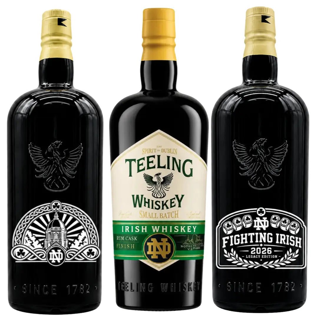 Teeling x Notre Dame 2026 Custom Deep Etched Irish Whiskey Heritage Bundle - BuyMyLiquor