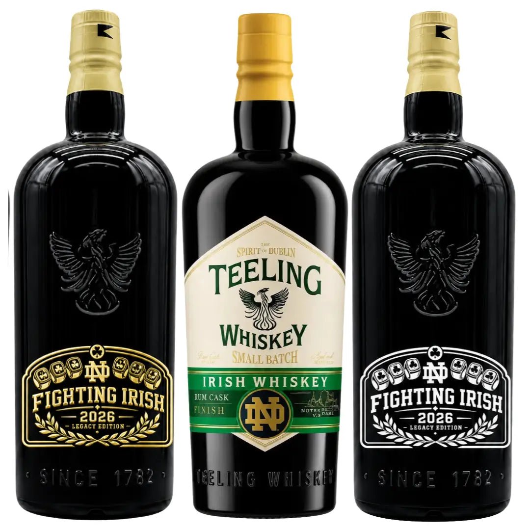 Teeling x Notre Dame 2026 Custom Deep Etched Irish Whiskey Heritage Bundle - BuyMyLiquor