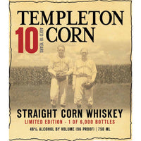 Thumbnail for Templeton Corn Whiskey 10 Year Old American Whiskey Templeton Rye   