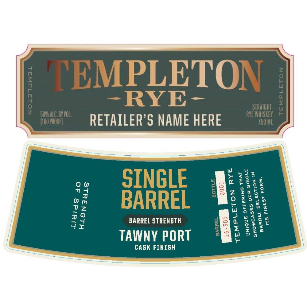 Templeton Rye Single Barrel Tawny Port Cask Finish Rye Whiskey Templeton Rye   