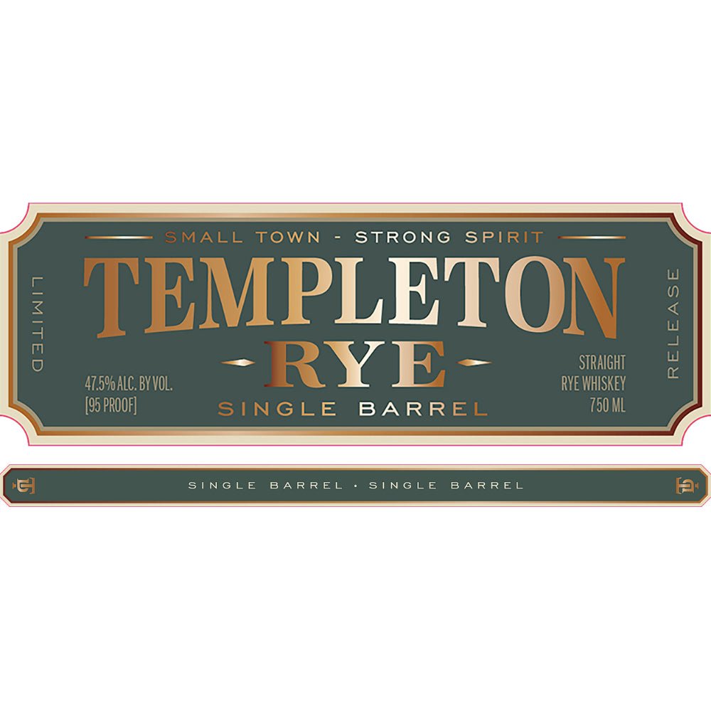 Templeton Single Barrel Rye Rye Whiskey Templeton Rye   