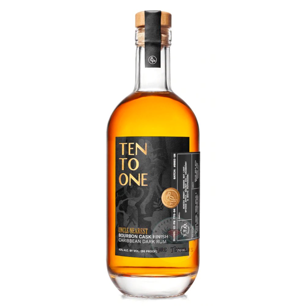 Ten To One Uncle Nearest Bourbon Cask Finish Dark Rum Rum Ten To One   