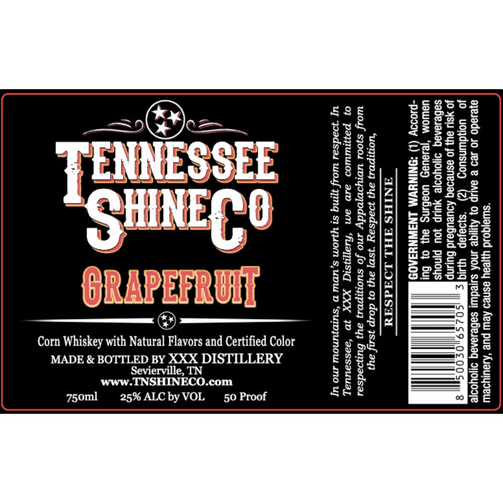 Tennessee Shine Co Grapefruit Whiskey American Whiskey Tennessee Shine Co   