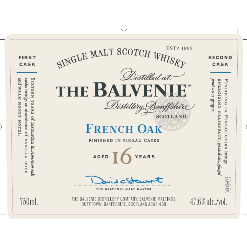 The Balvenie 16 Year Old French Oak Scotch The Balvenie   