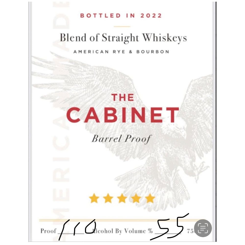 The Cabinet Barrel Proof Blended Whiskey Blended Whiskey Proof & Wood Ventures   