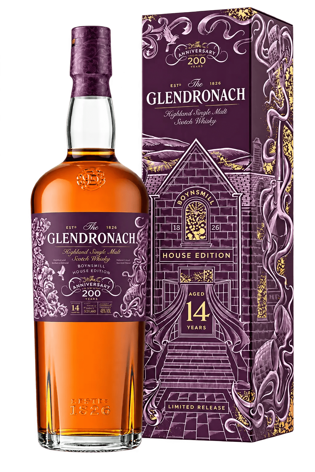 The GlenDronach 200th Anniversary 14 Year Boynsmill House Edition Single Malt Scotch Whisky 700mL (Pre-Order) - BuyMyLiquor