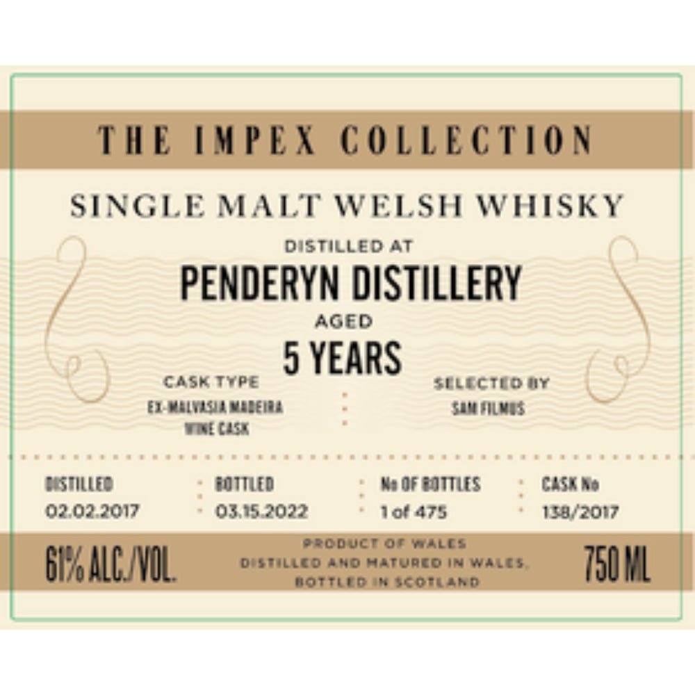 The ImpEx Collection Penderyn Distillery 5 Year Old Scotch Impex   